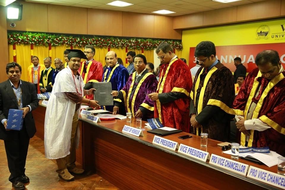 Dr. Kamalakannan J at the VIT convocation