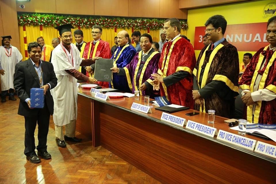 Dr. Patan Rizwan at the VIT convocation